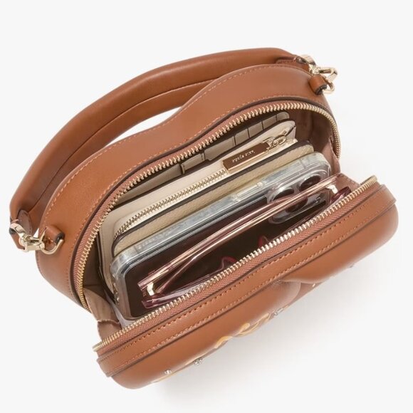 Kate Spade Big Apple NYC 3D Pretzel Crossbody Bag, Brown Women's Hanfbag - Picture 7 of 8